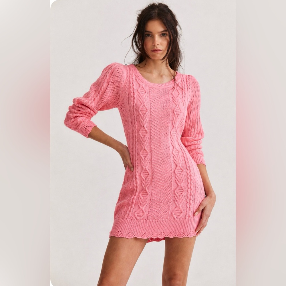 LoveShackFancy Simmonette Mini Dress XS Powder Blush Pink - Worn Once!
